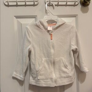 Cat & Jack White Zip-Up Kids Coverup
